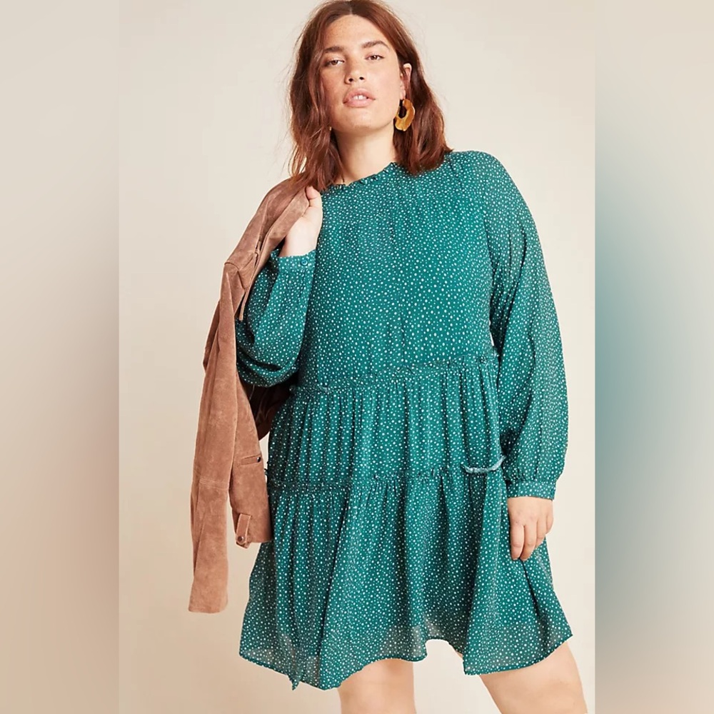 Anthropologie Maeve Esther Tiered Tunic Dress NWT SZ 2X